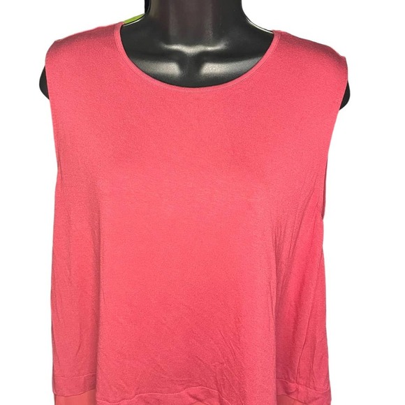 Vince Camuto Pink Viscose Layered Tank Size XL - Picture 2 of 8